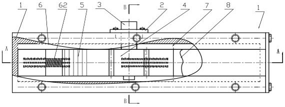 The gear and the rack reciprocate to the end point automatic limit device