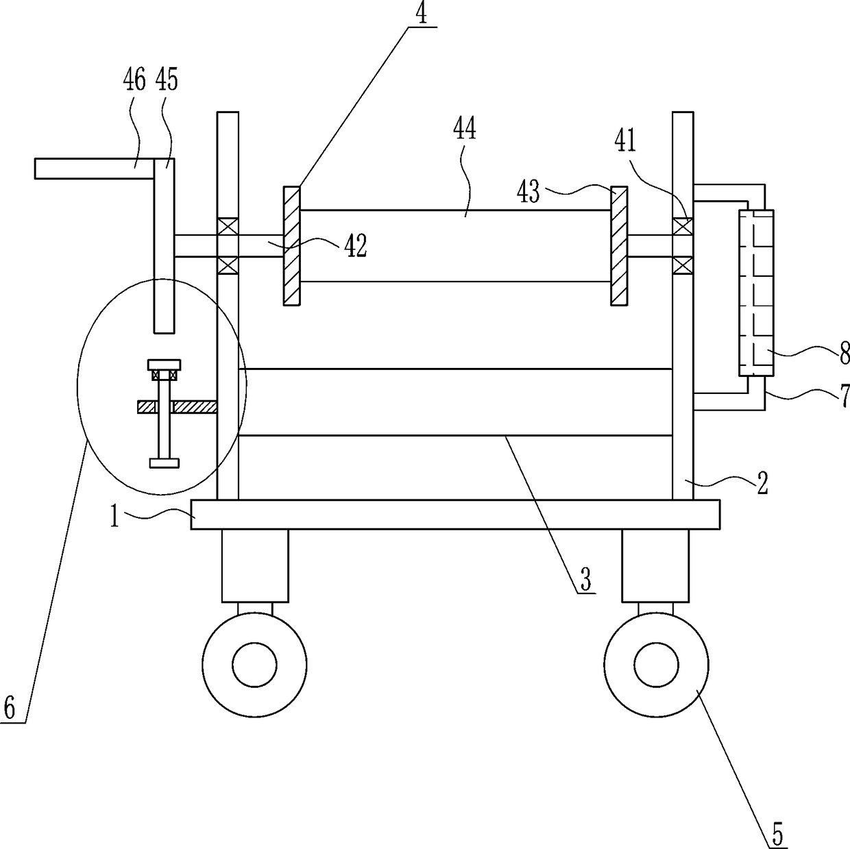 Dense screen rapid winding device for construction site environment protection