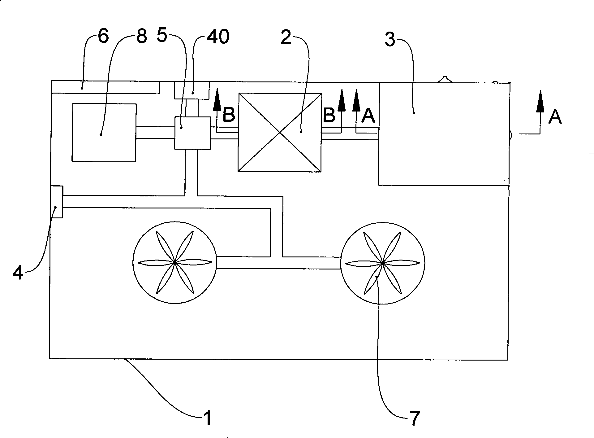 Portable notebook type computer base with energy supply