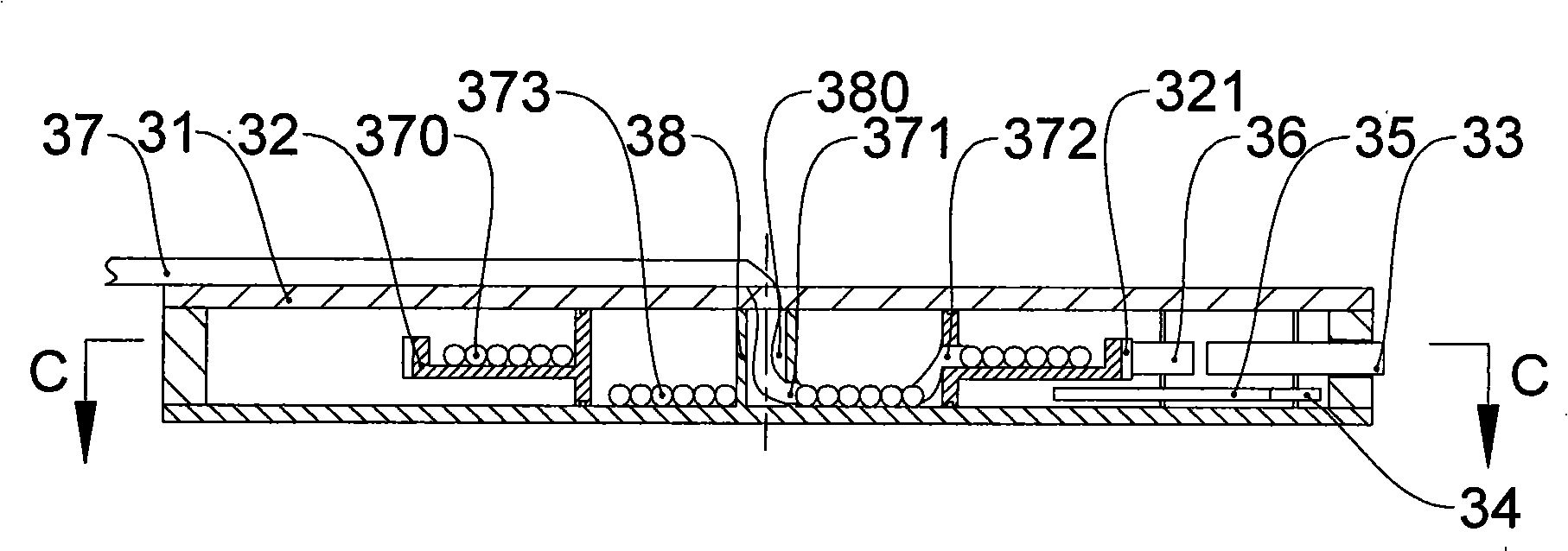 Portable notebook type computer base with energy supply