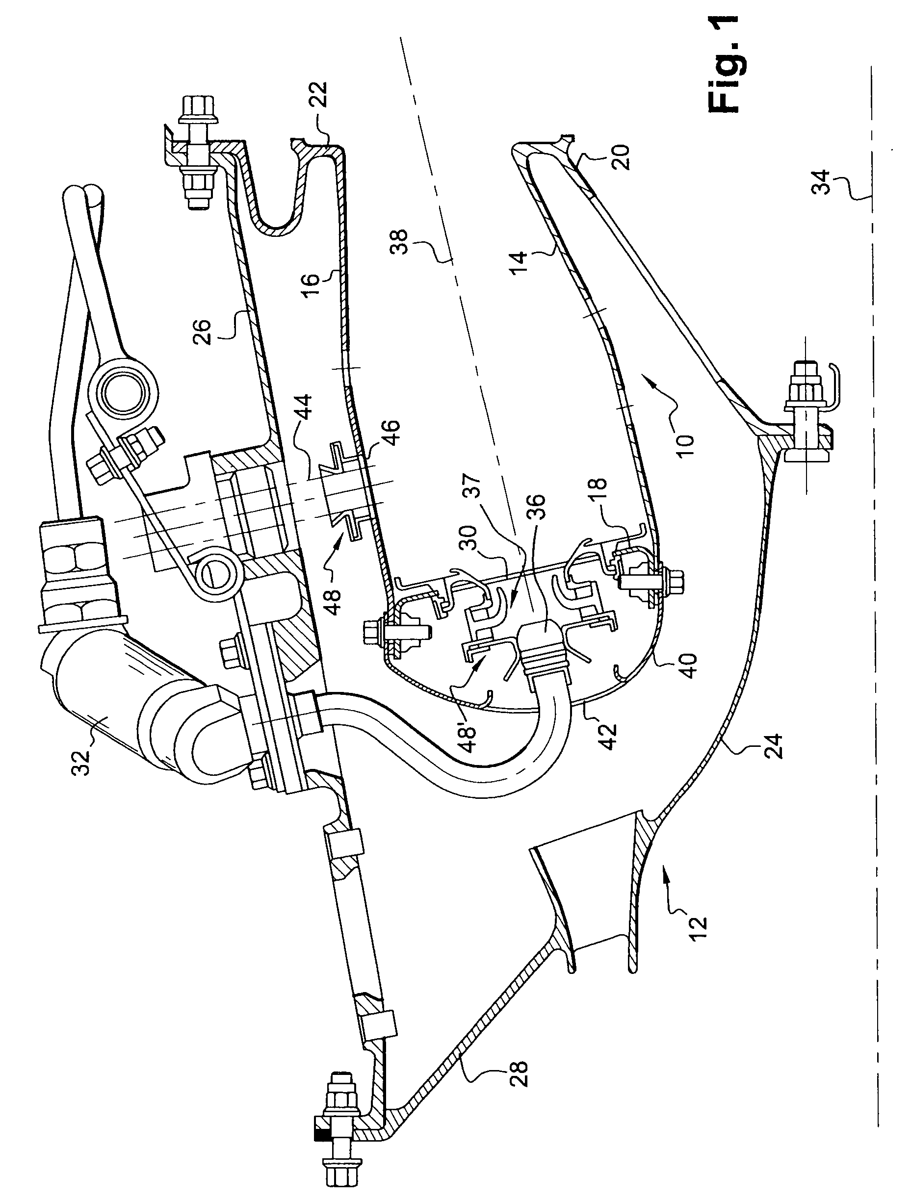 Device for guiding an element in an orifice in a wall of a turbomachine combustion chamber