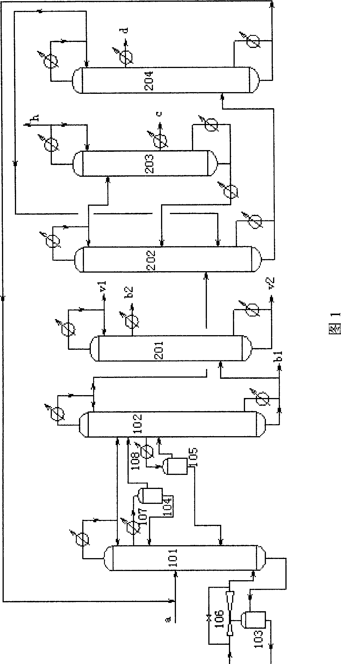 Rectification technique for separating ethanol, acetone and butanol fermentation mash