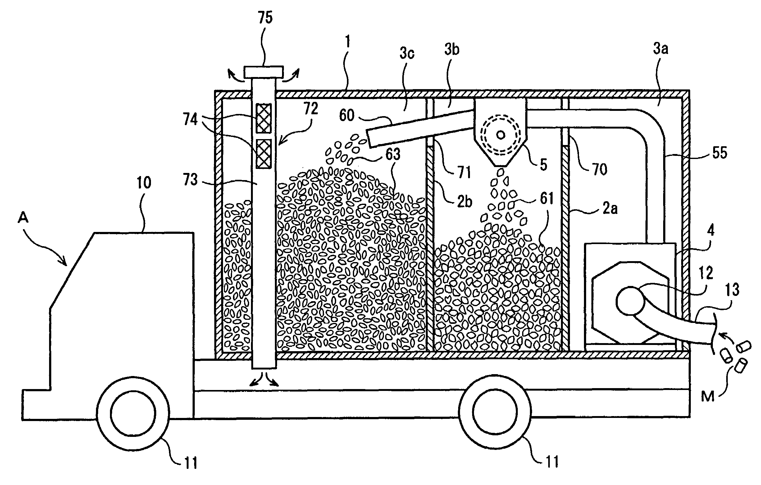 Empty can processing vehicle