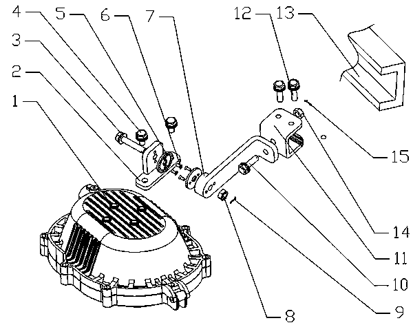 Installation support with changeable rotation angle