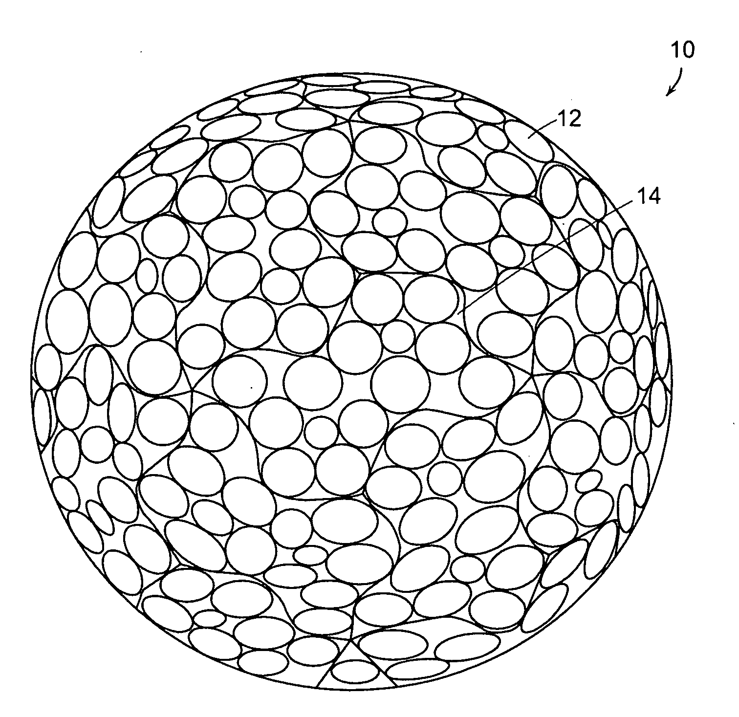 Dimple patterns for golf balls