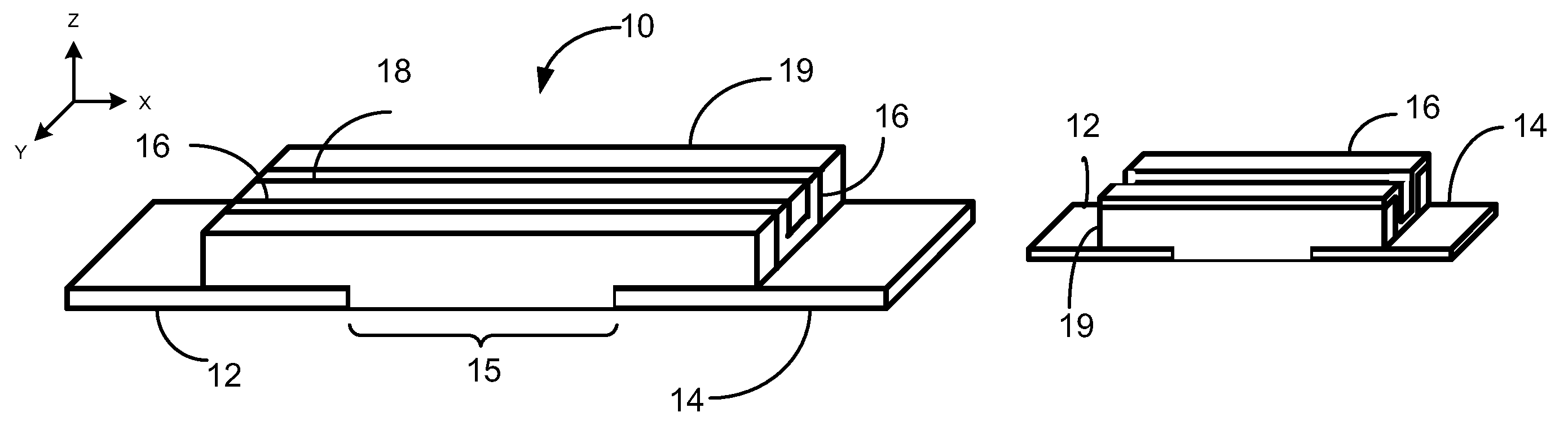 Planar programmable metallization memory cells