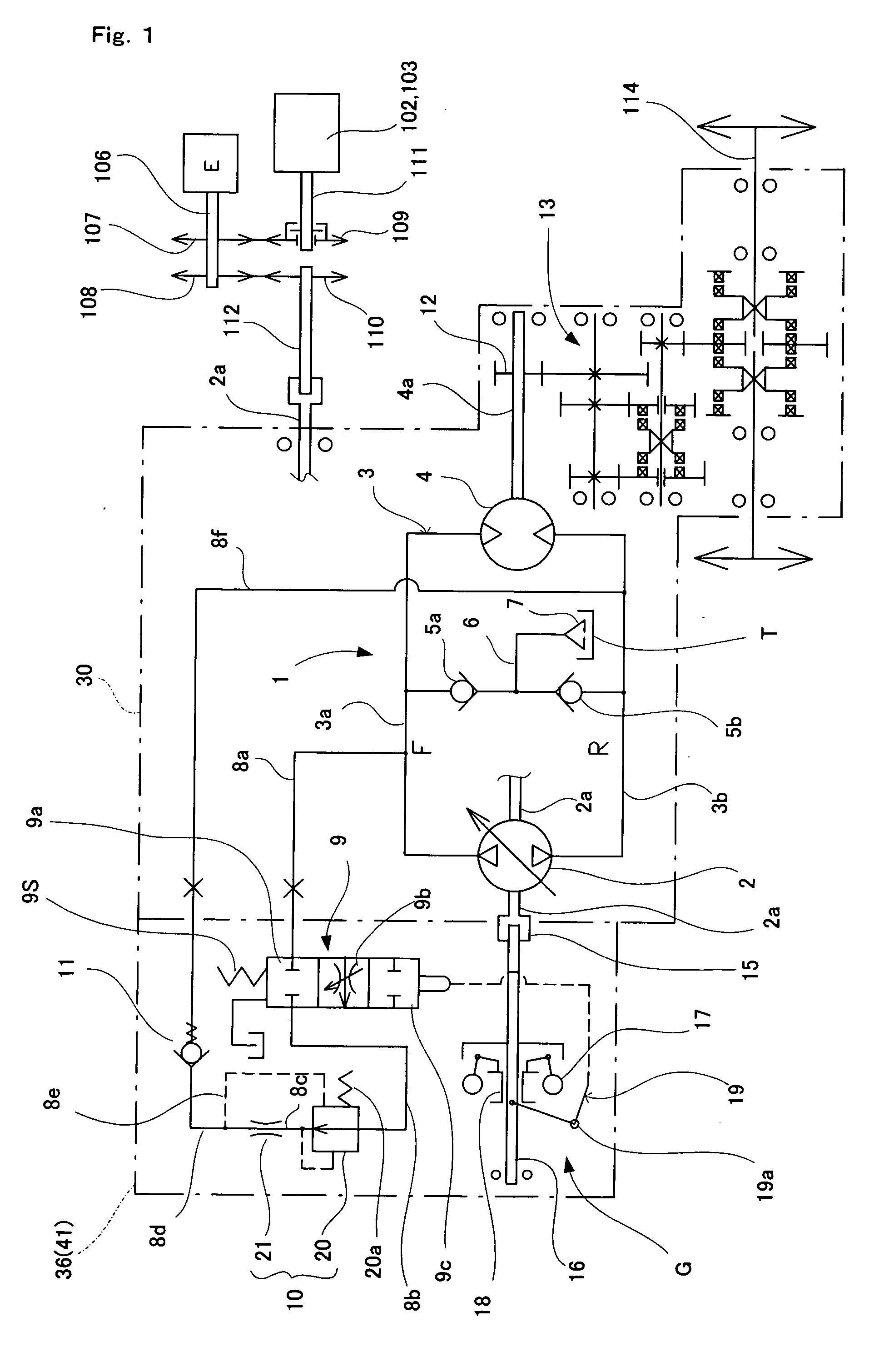 Load controller for hydrostatic transmission in work vehicles