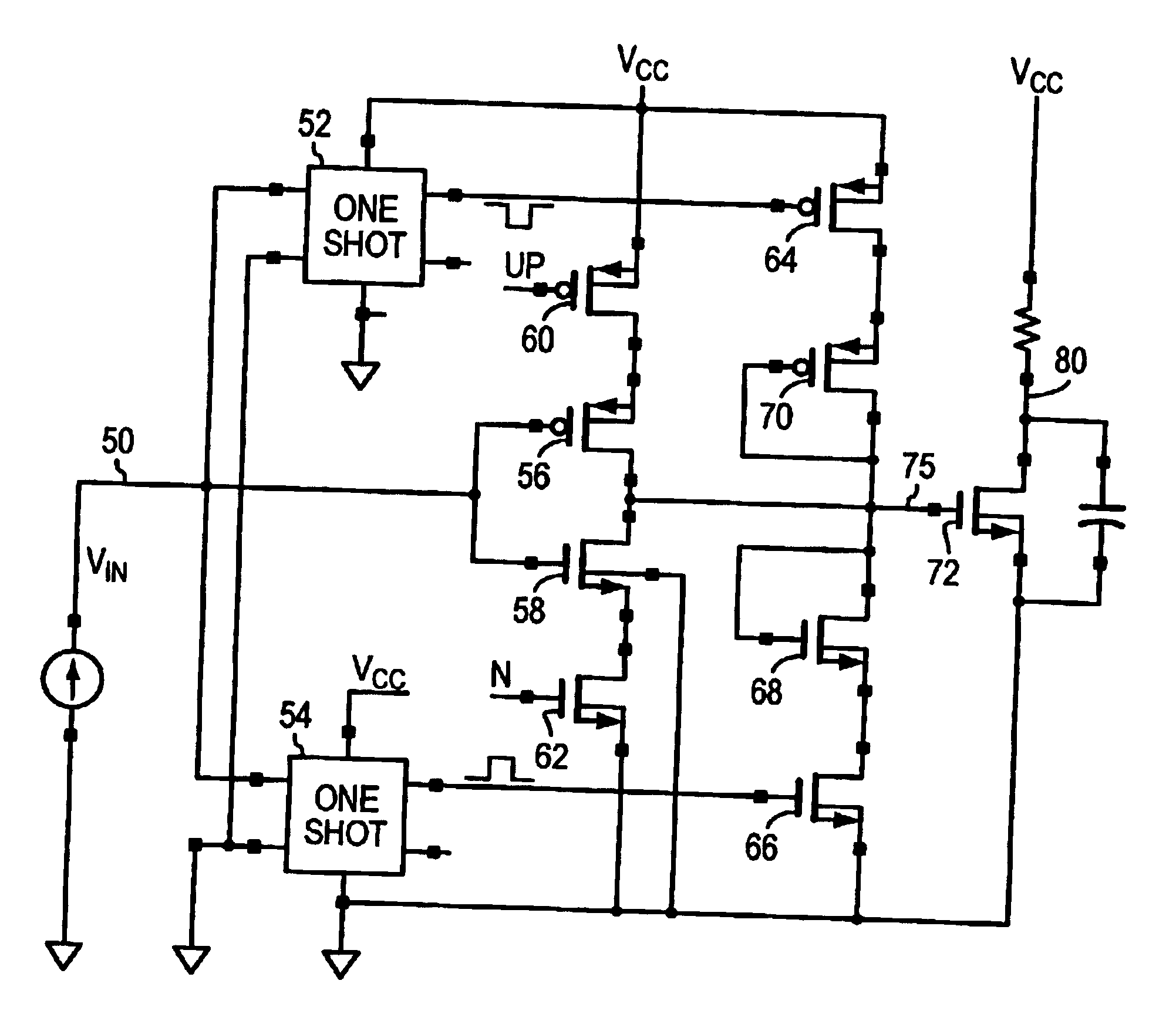 Method of reducing the propagation delay and process and temperature effects on a buffer