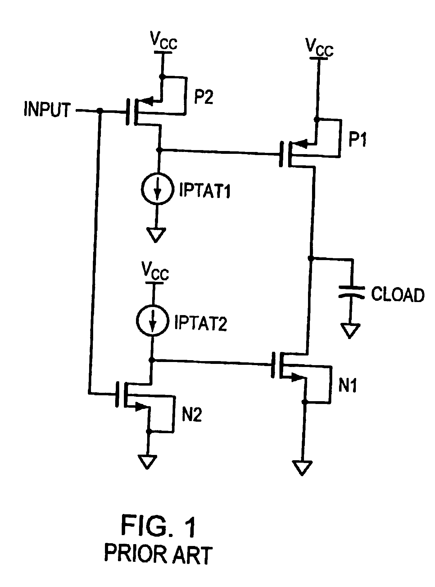 Method of reducing the propagation delay and process and temperature effects on a buffer