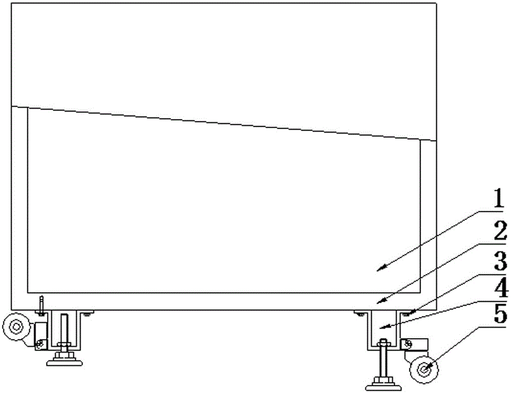 Refrigerator bottom foot device