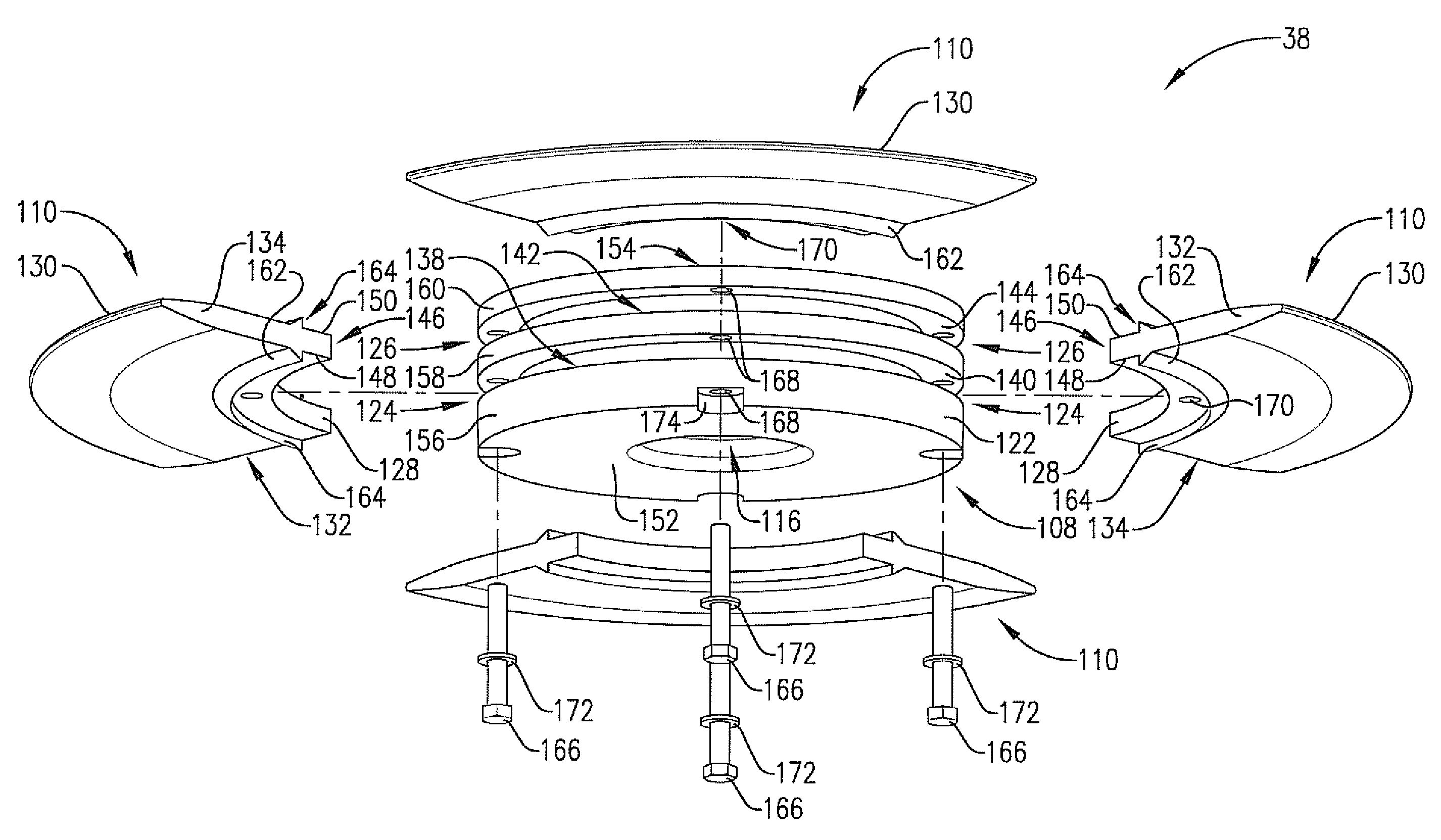 Sectored disc for opener