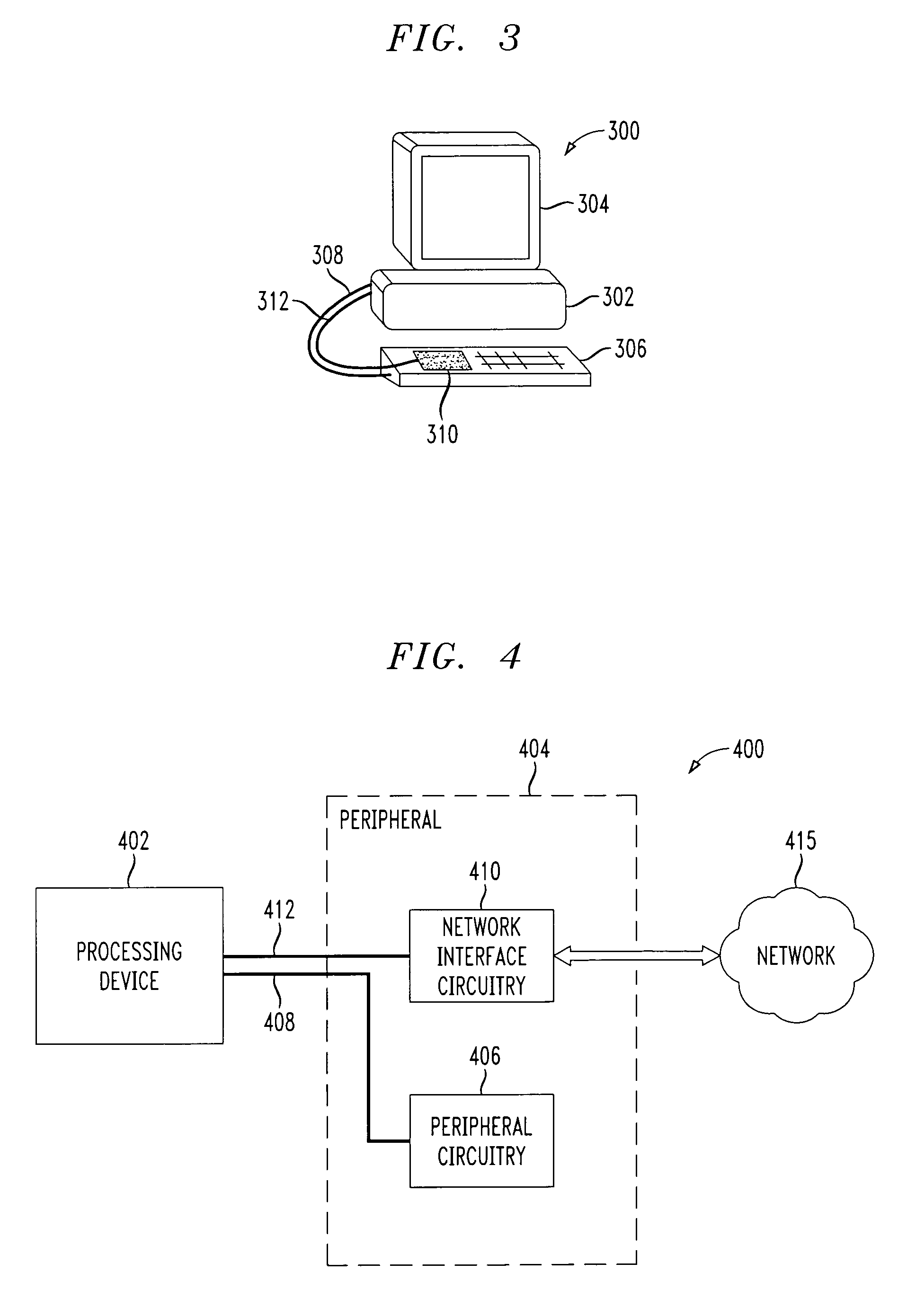 Processing device peripheral with integral network interface circuitry