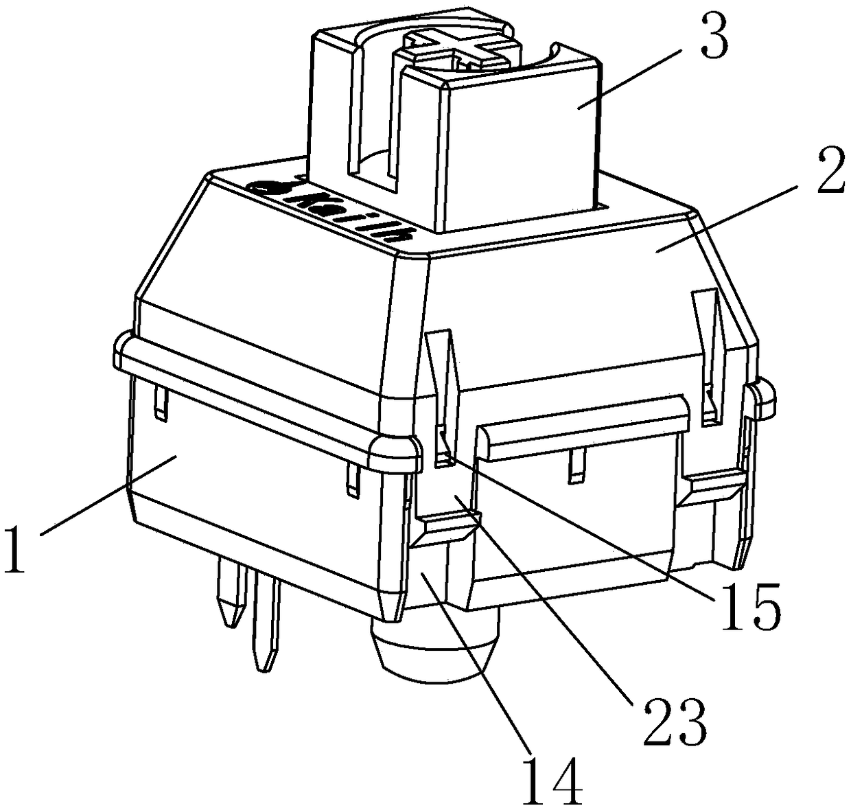 Key switch with press sound making function