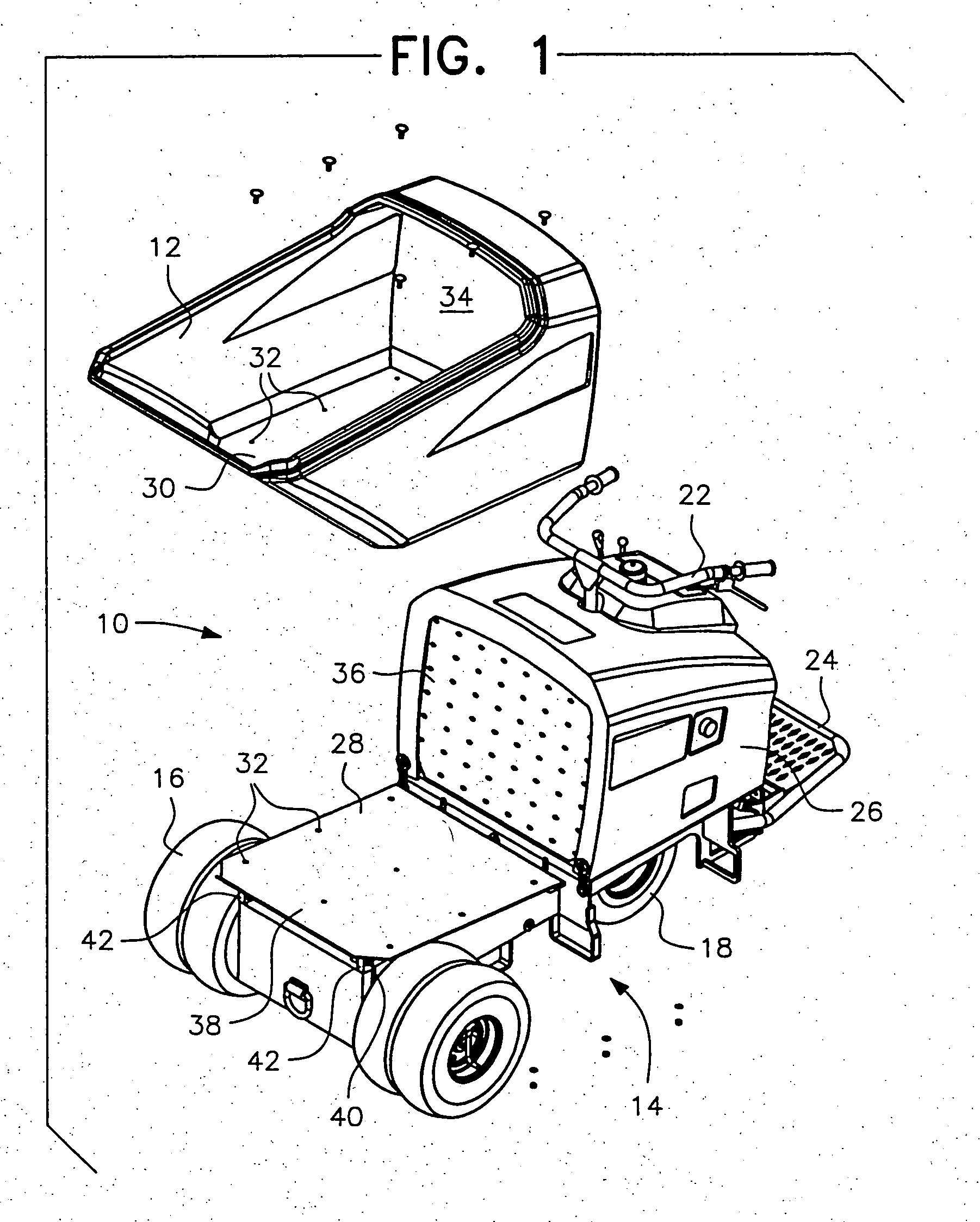 Mortar buggy with stake bed assembly