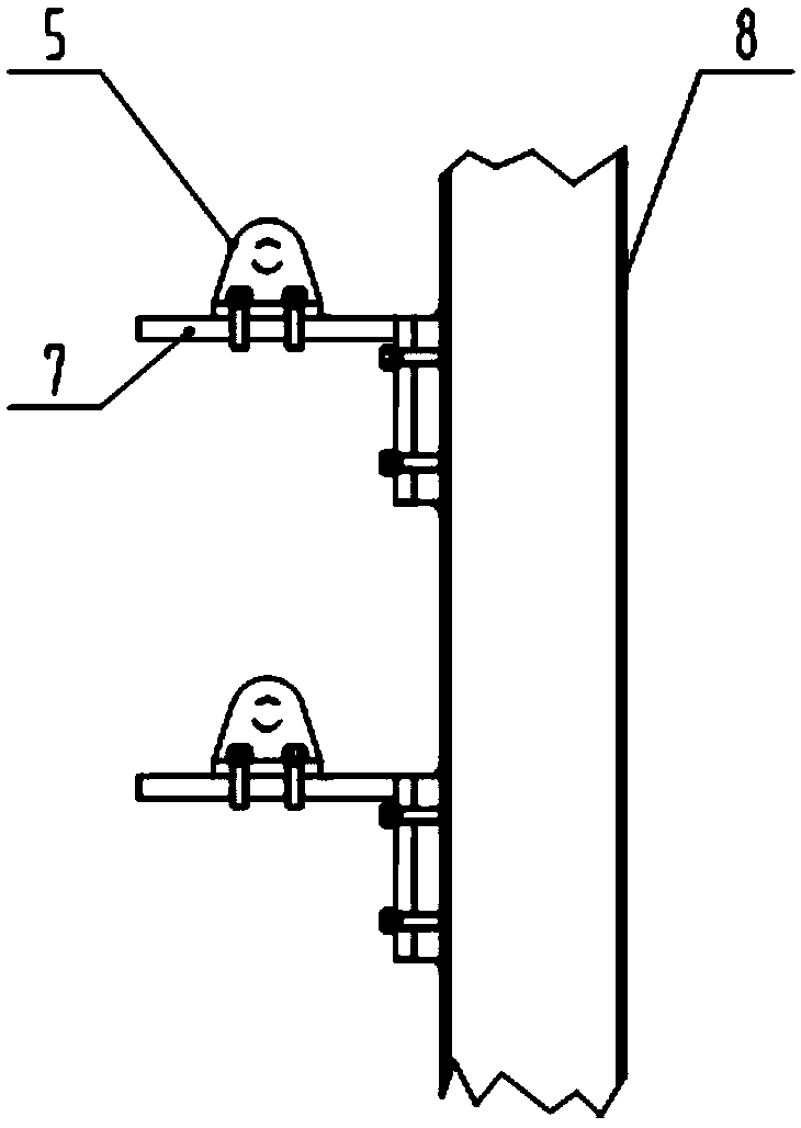 Single fast reactor component thermal bending test restraint device and thermal deformation contact measurement method