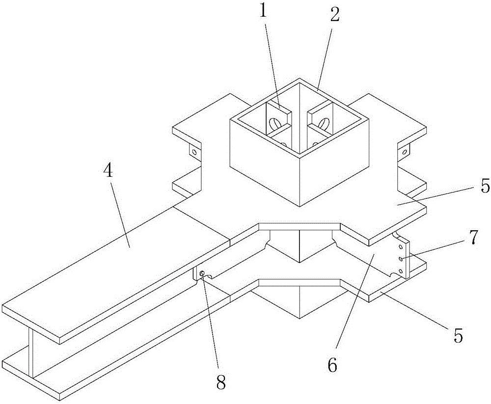 Concrete Steel Tube Column-Steel Beam External Diaphragm Joint Structure and Its Construction Method