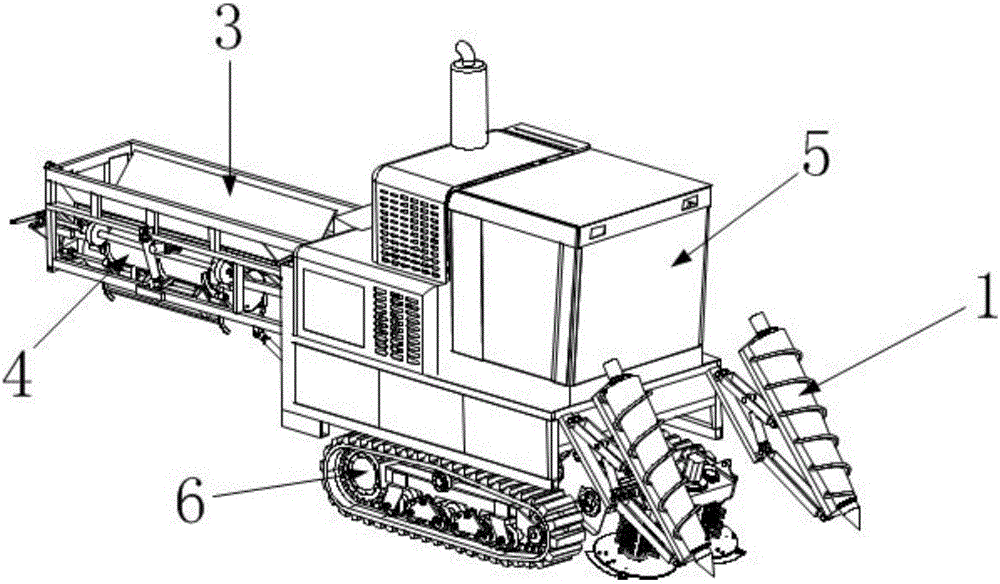 Collecting and bundling device of cane harvesting machine