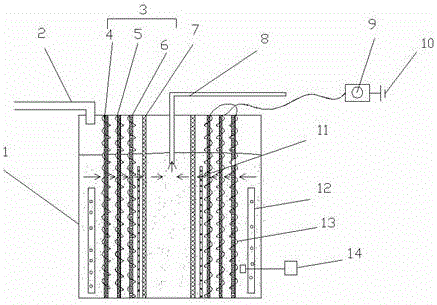 Water purification device employing immobilized microorganisms