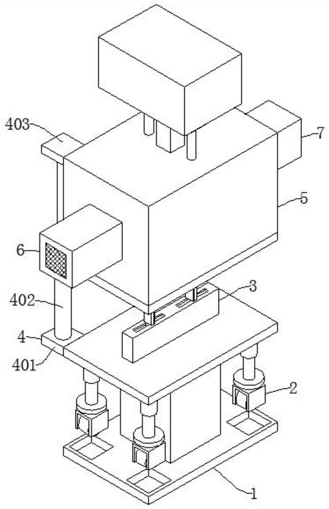 Efficient coloring device for energy-saving building material hollowed-out plate manufacturing