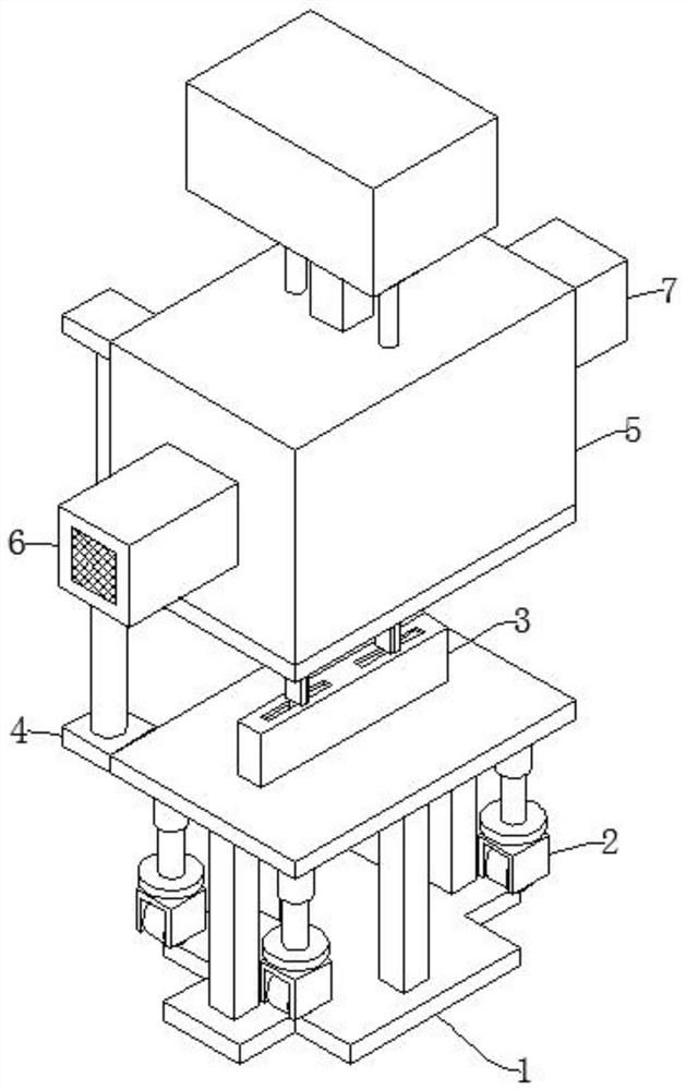 Efficient coloring device for energy-saving building material hollowed-out plate manufacturing