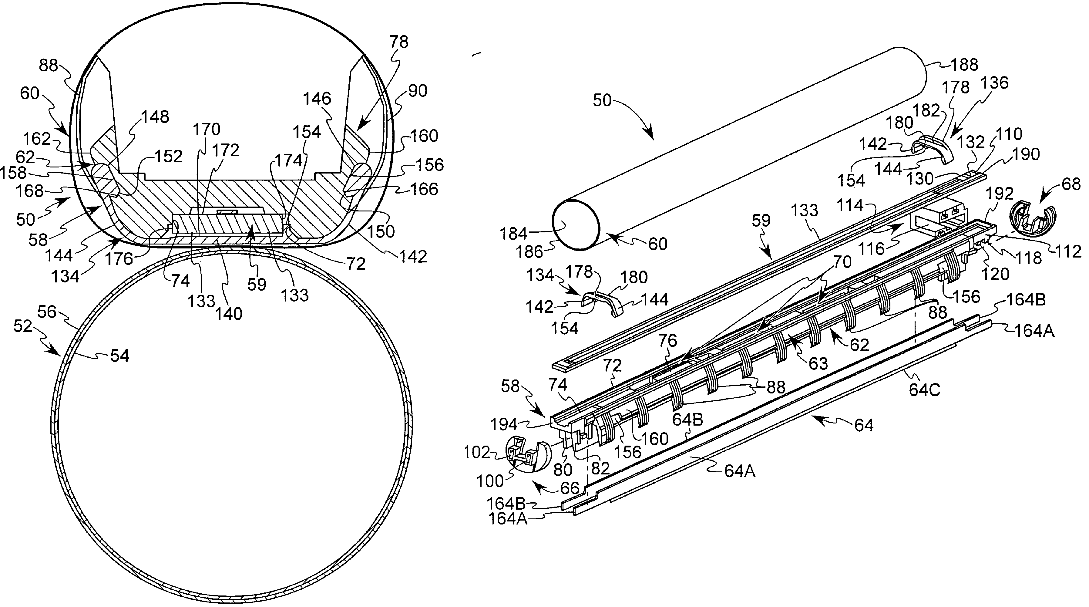 Heating apparatus with mechanical attachment