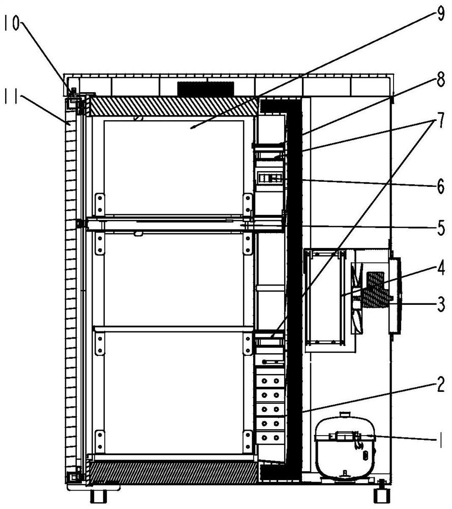 A cooling and heating conversion display cabinet