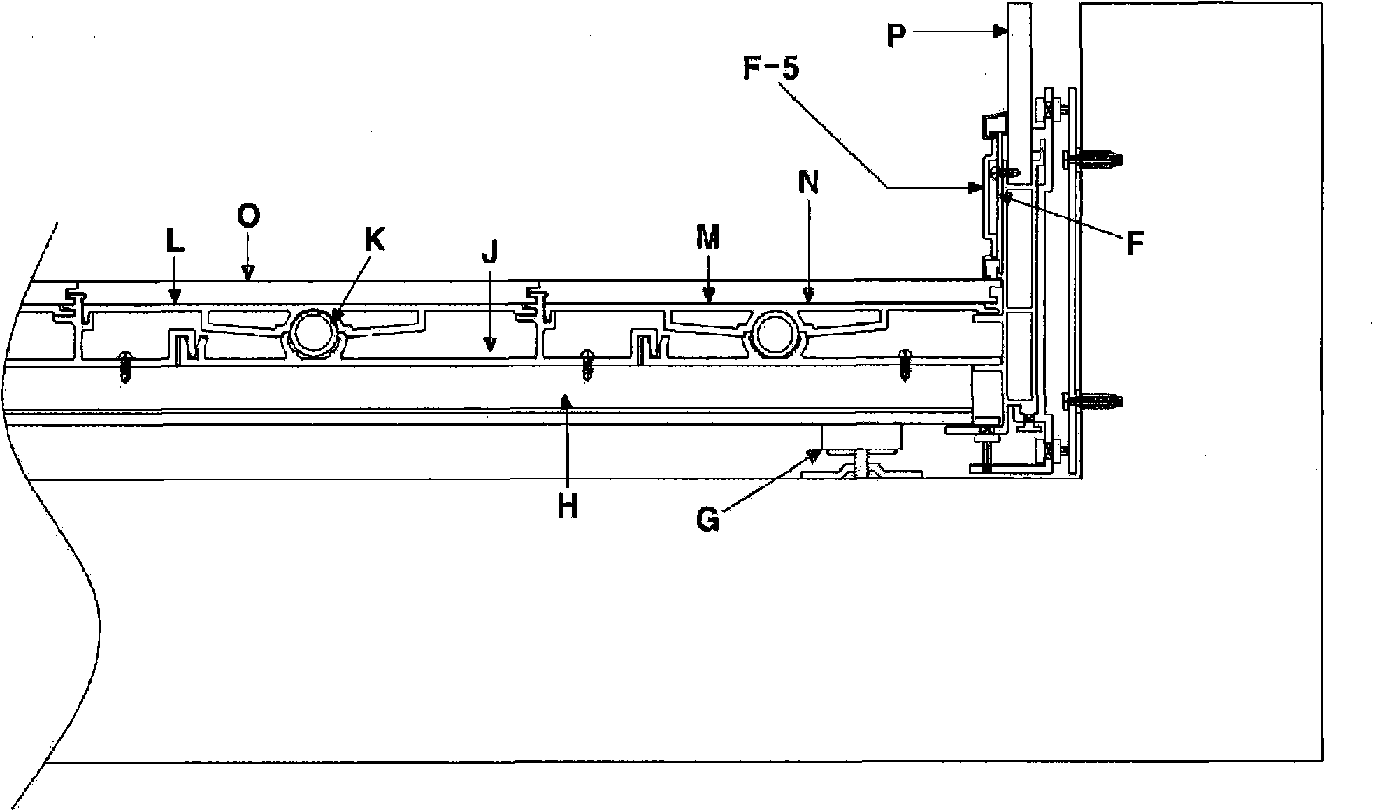 The heating structure by warm water which using of dry process and the construction method thereof