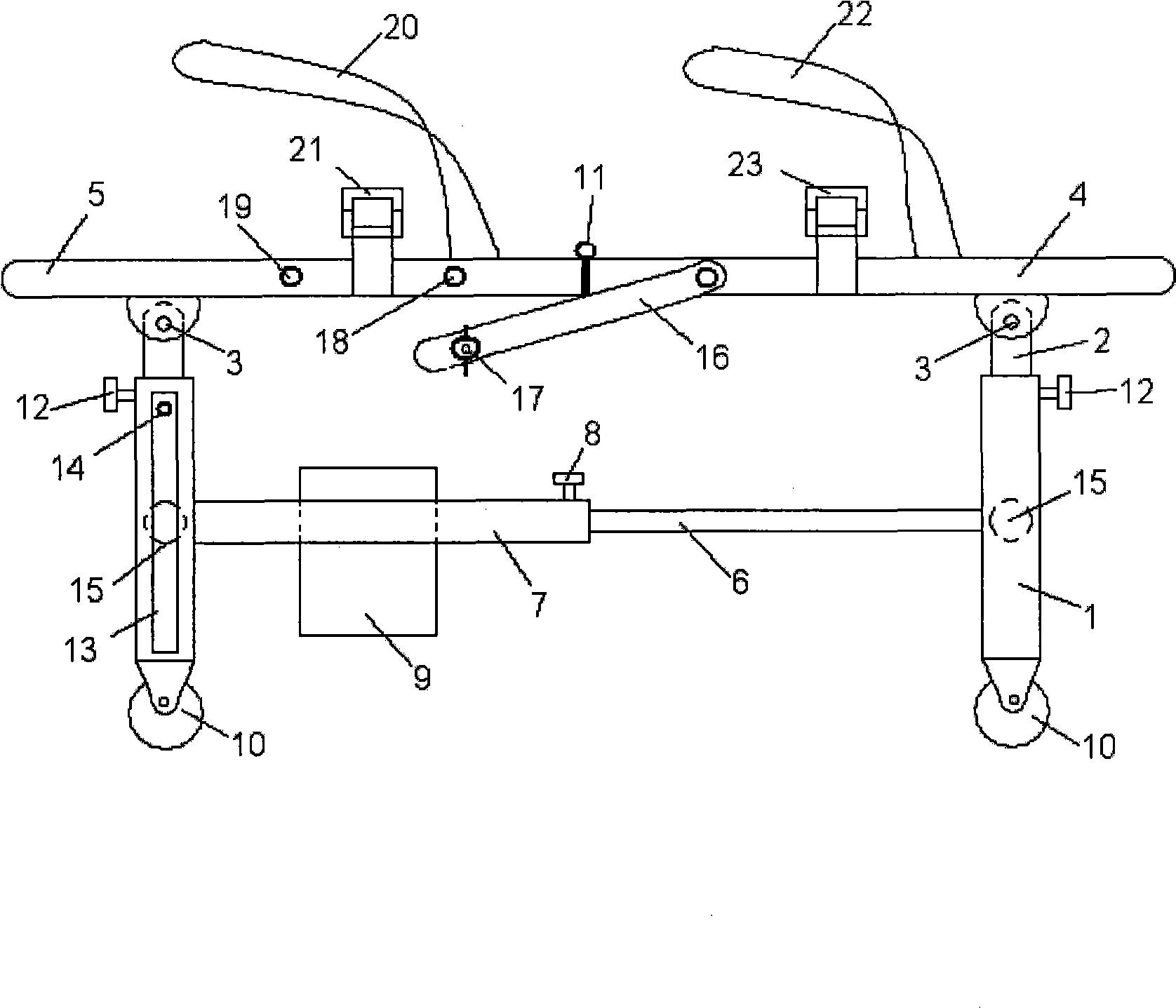 Treating, diagnosing and transporting device for mental patient