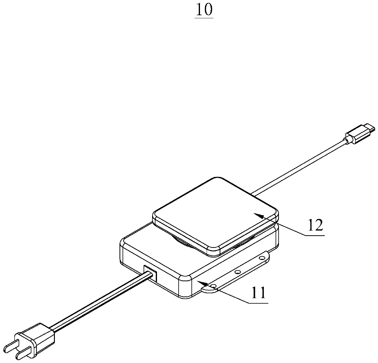 Power supply connecting device and working method thereof