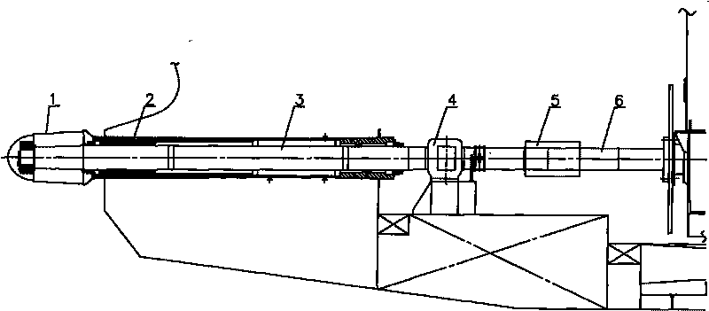 Installation method of ship single shafting without setting front bearing of stern shaft tube