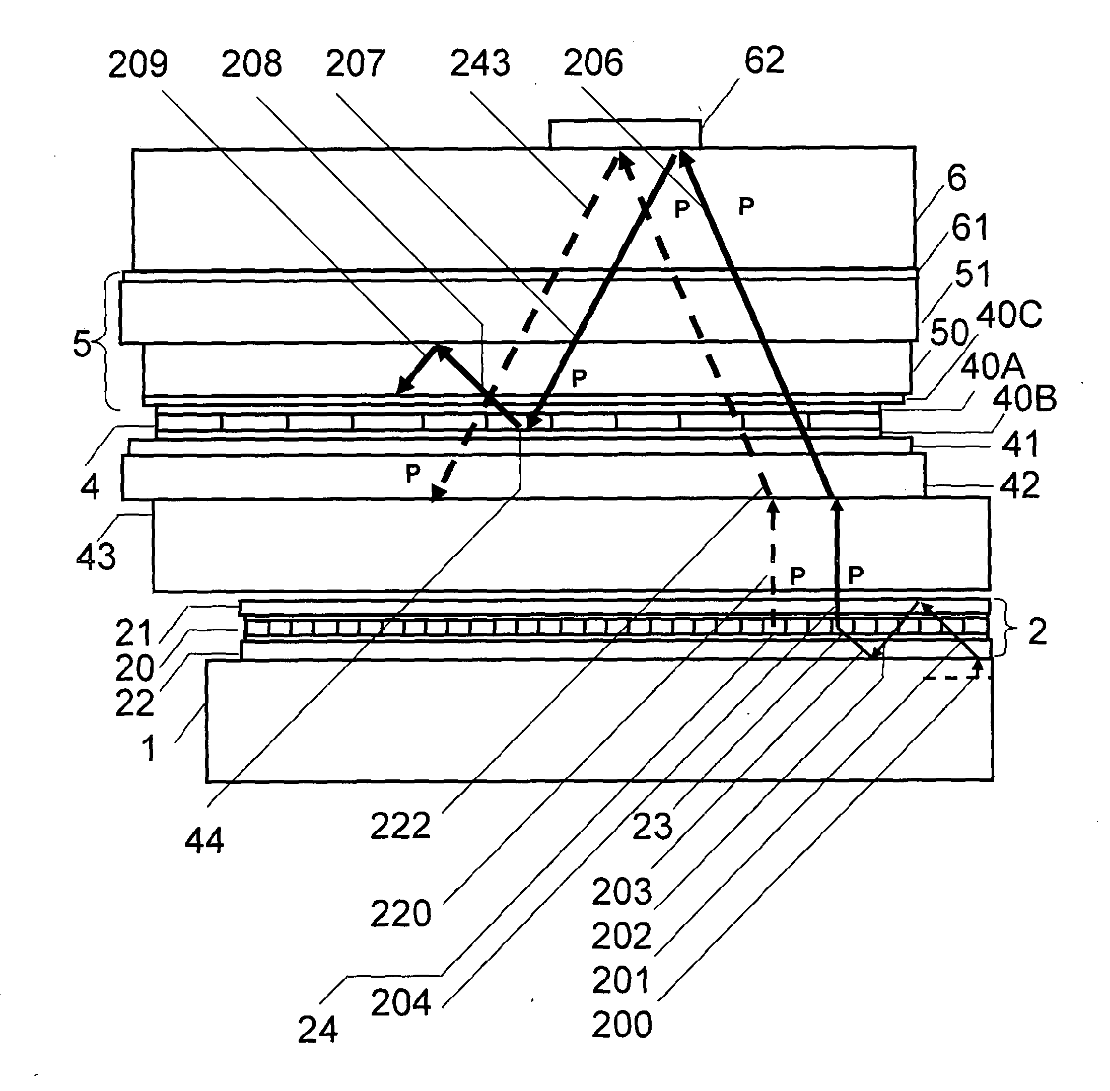 Contact image sensor using switchable bragg gratings