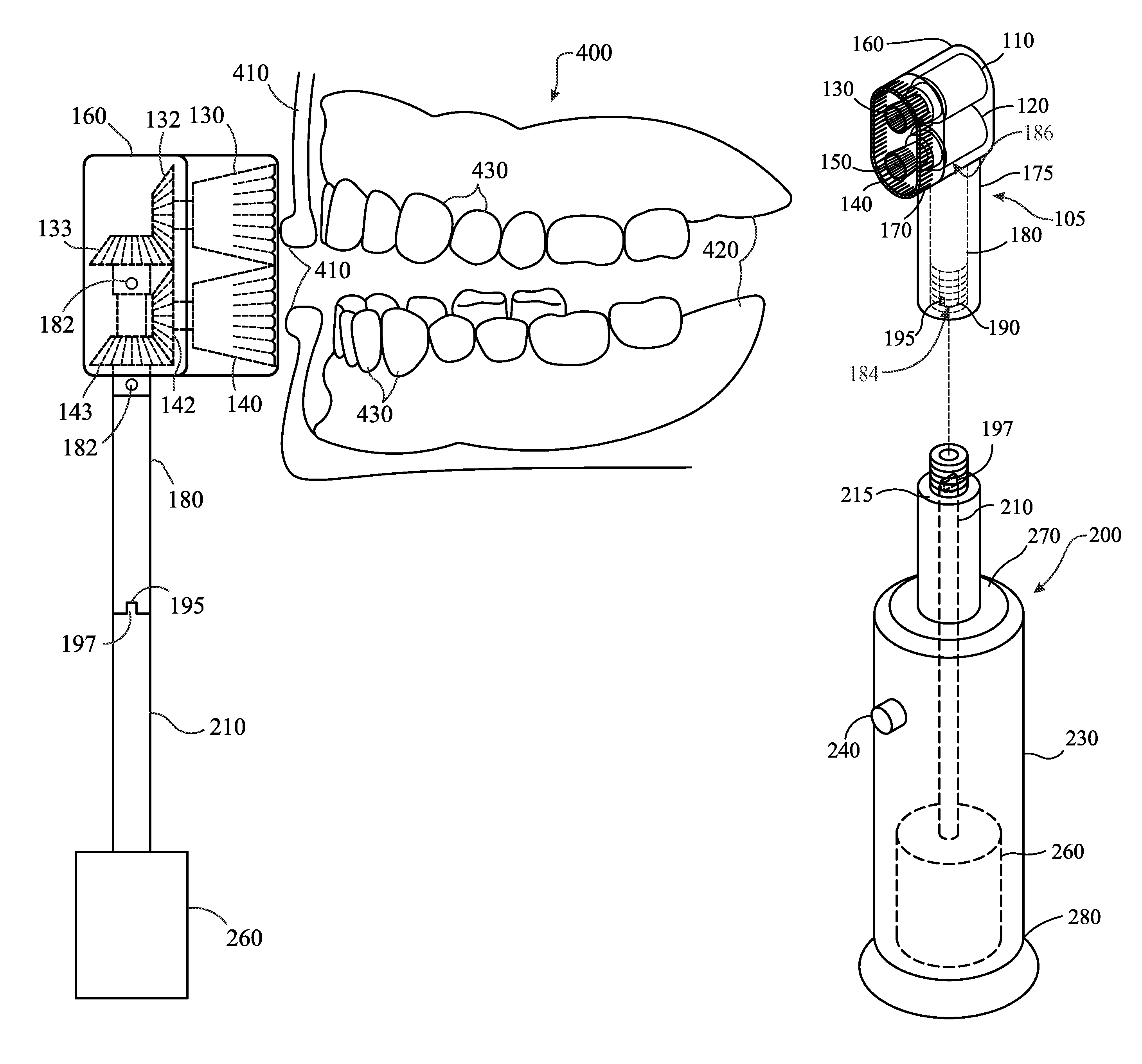 Splatter controlling tooth polishing system