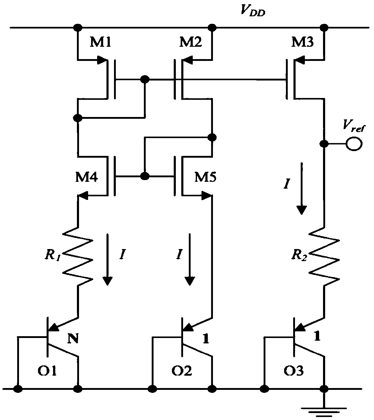 Band-gap reference voltage source capable of improving upper limit of power supply voltage fluctuation