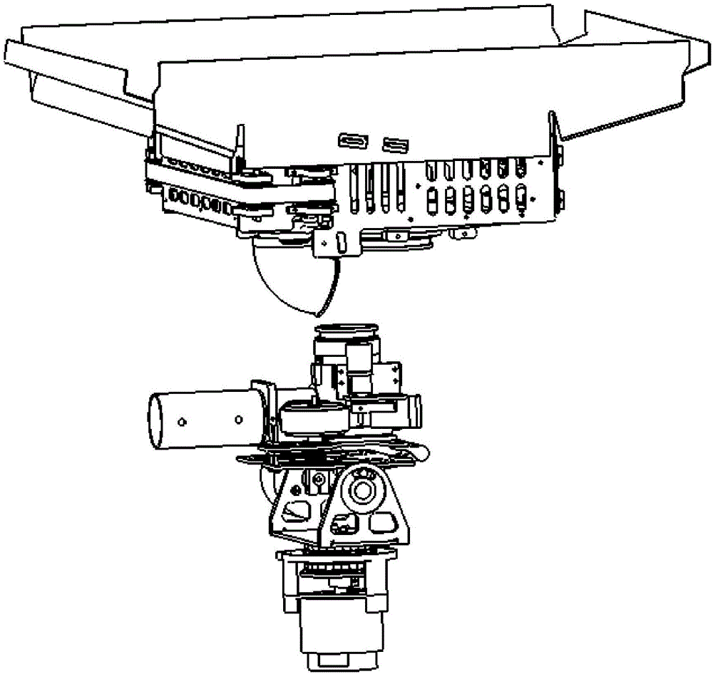 Emitter with 360-degree cradle head and controllable trajectory direction track