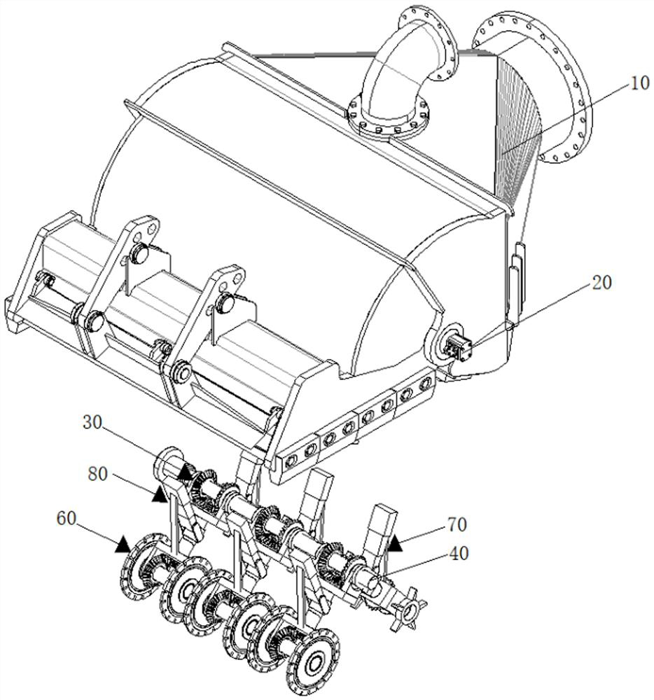 Rake head for rapidly and automatically excavating seabed mud