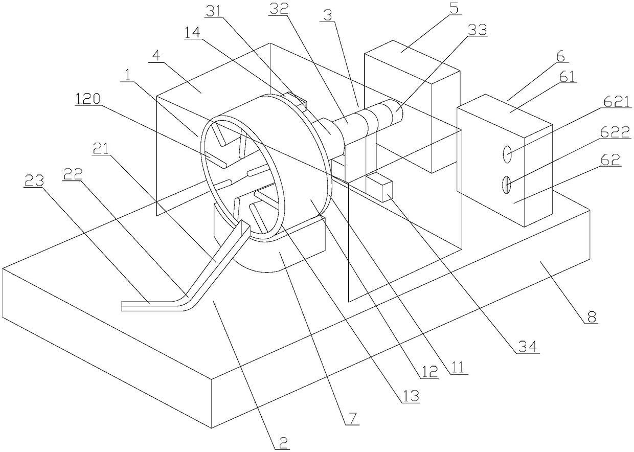 Rotary bearing feeding device