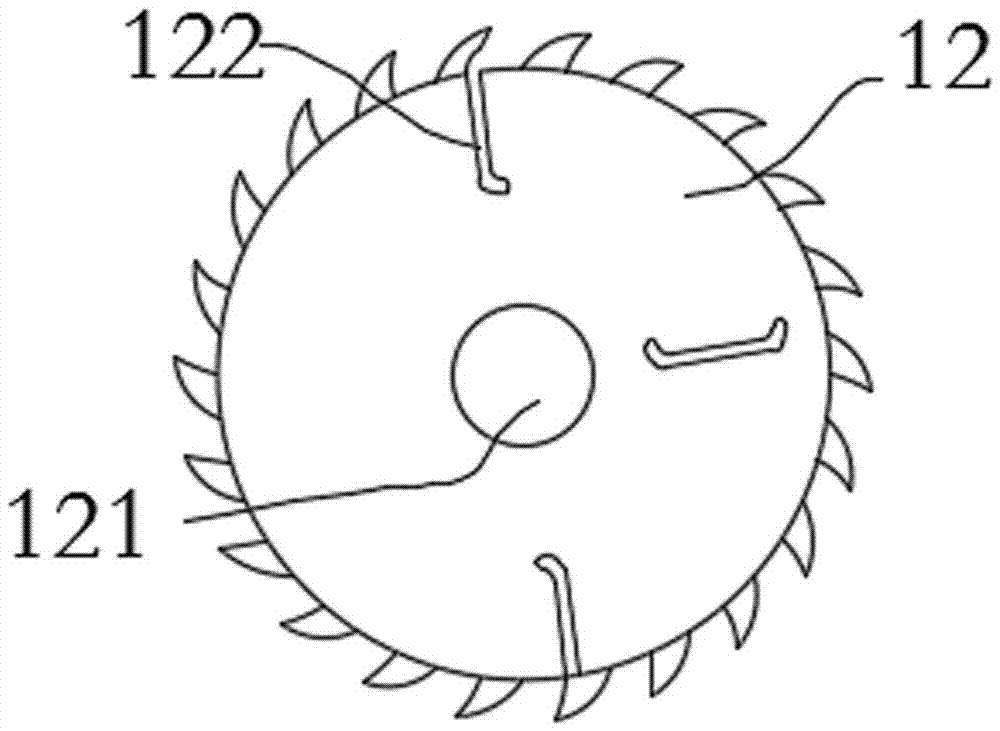 Integral saw combined type double-flywheel saw blade group system for wood and cutting process thereof