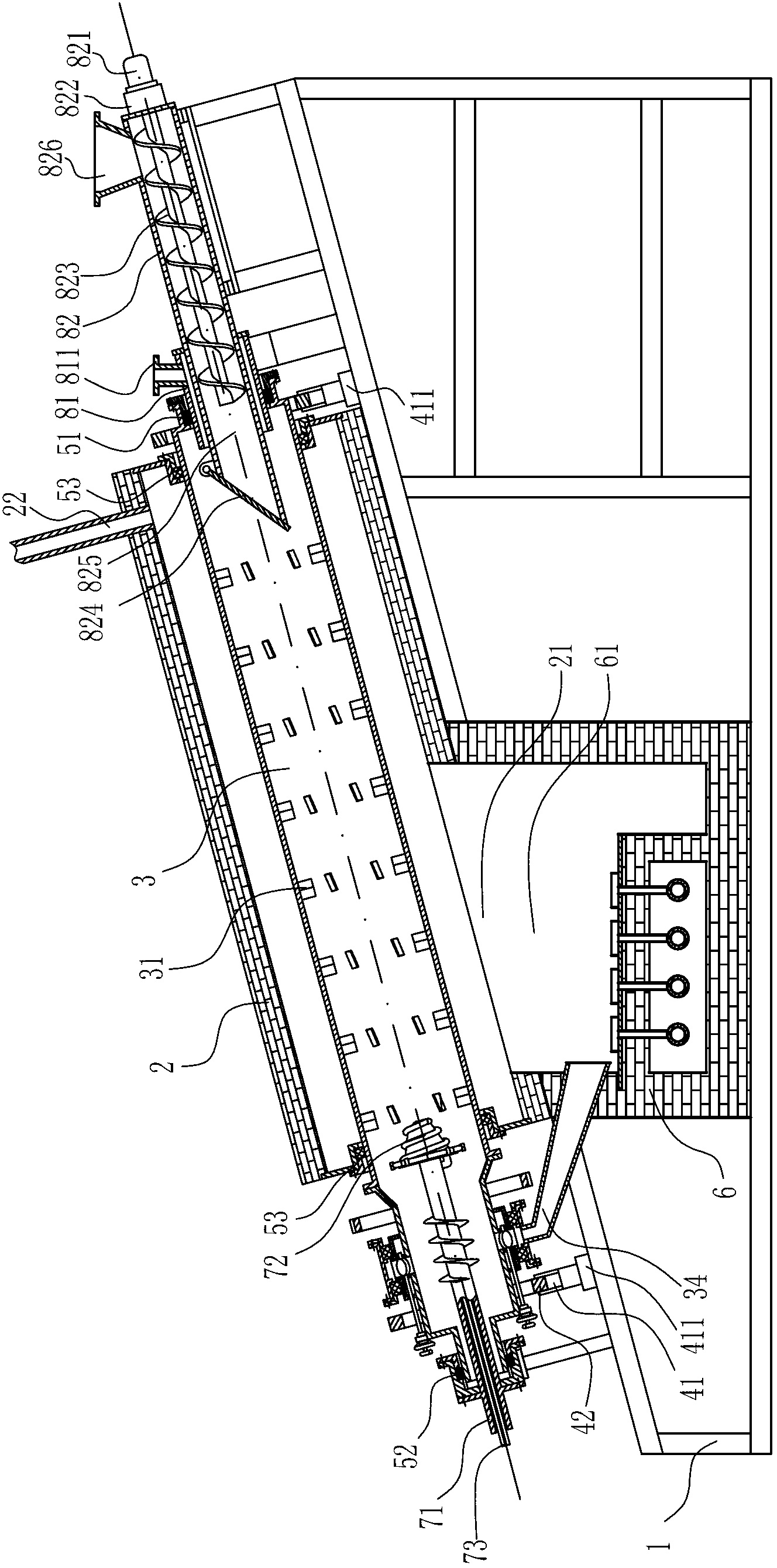 Continuous gasifying and cracking multi-effect furnace for plastic recycling