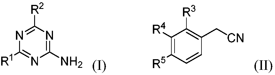 Aromatic amido replaced s-triazine compound and preparation and application