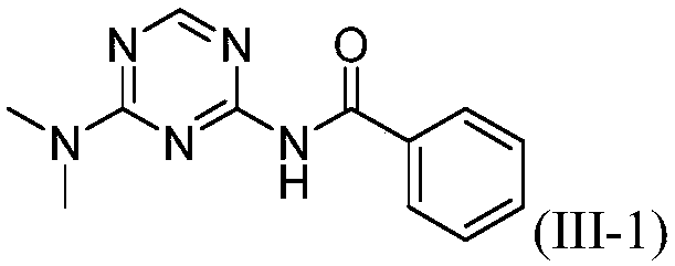 Aromatic amido replaced s-triazine compound and preparation and application