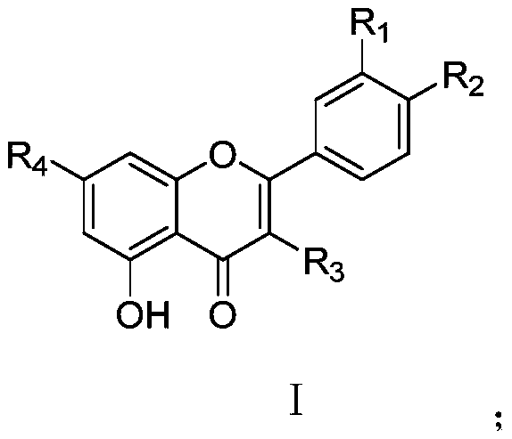 Application of flavone oxygen glycoside compounds in preparations of bacterial quorum sensing inhibitory drugs