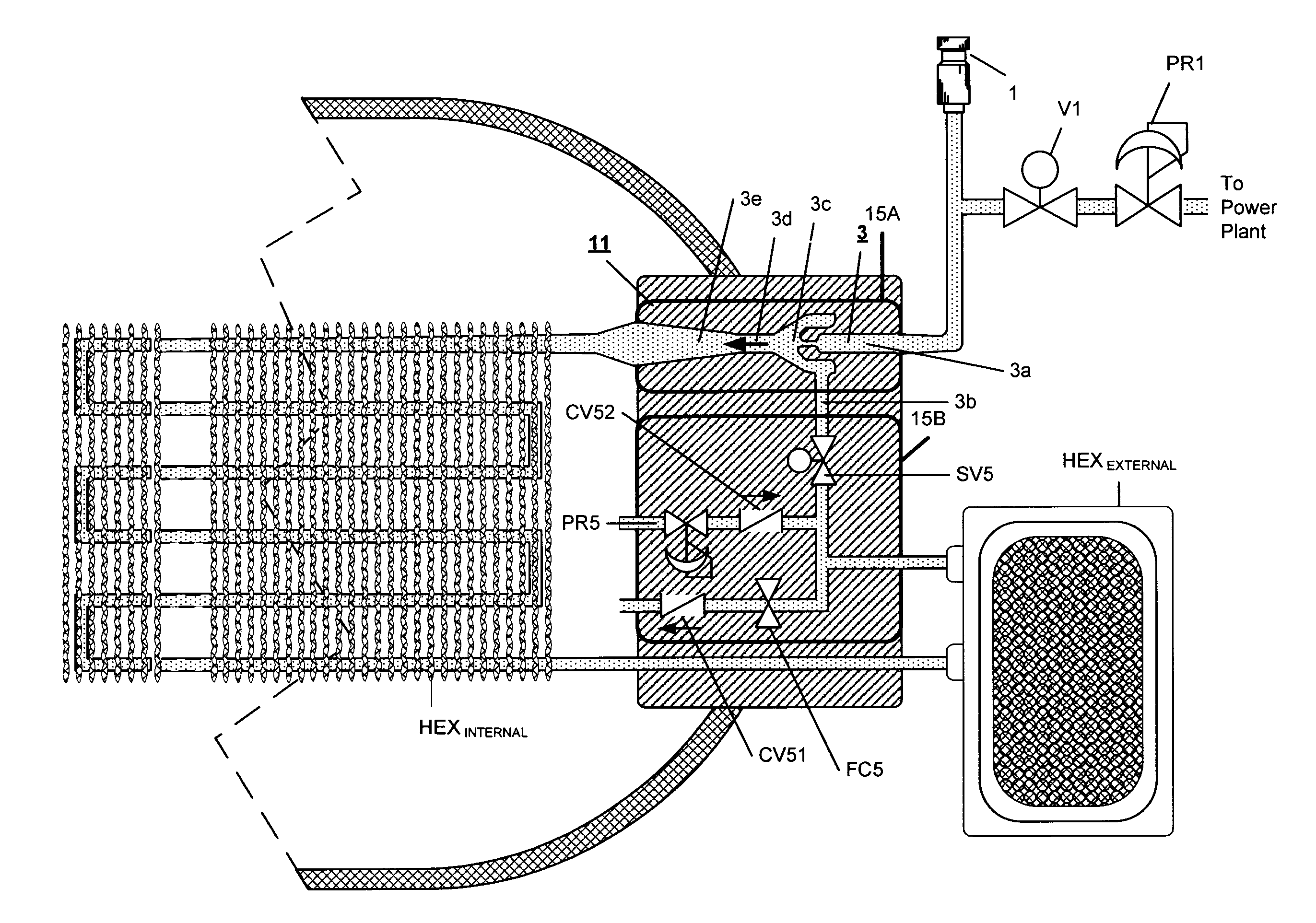 High Pressure Gas Tank Heat Management by Circulation of the Refueling Gas