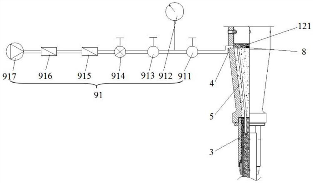 A sling protection structure that is convenient for dehumidification