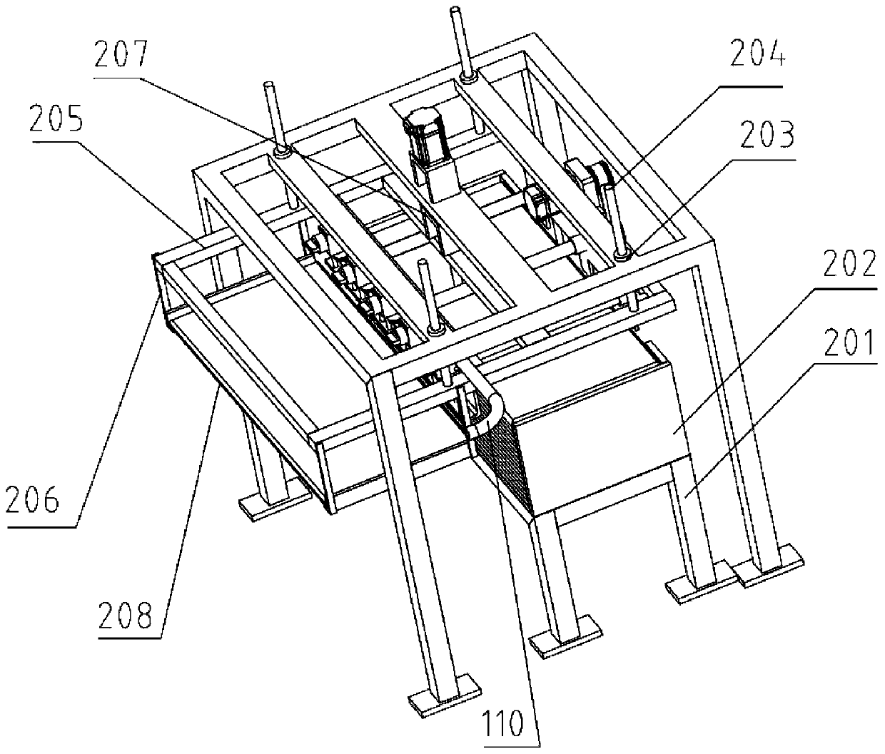 Wall tile gluing device and wall tile gluing and laying robot