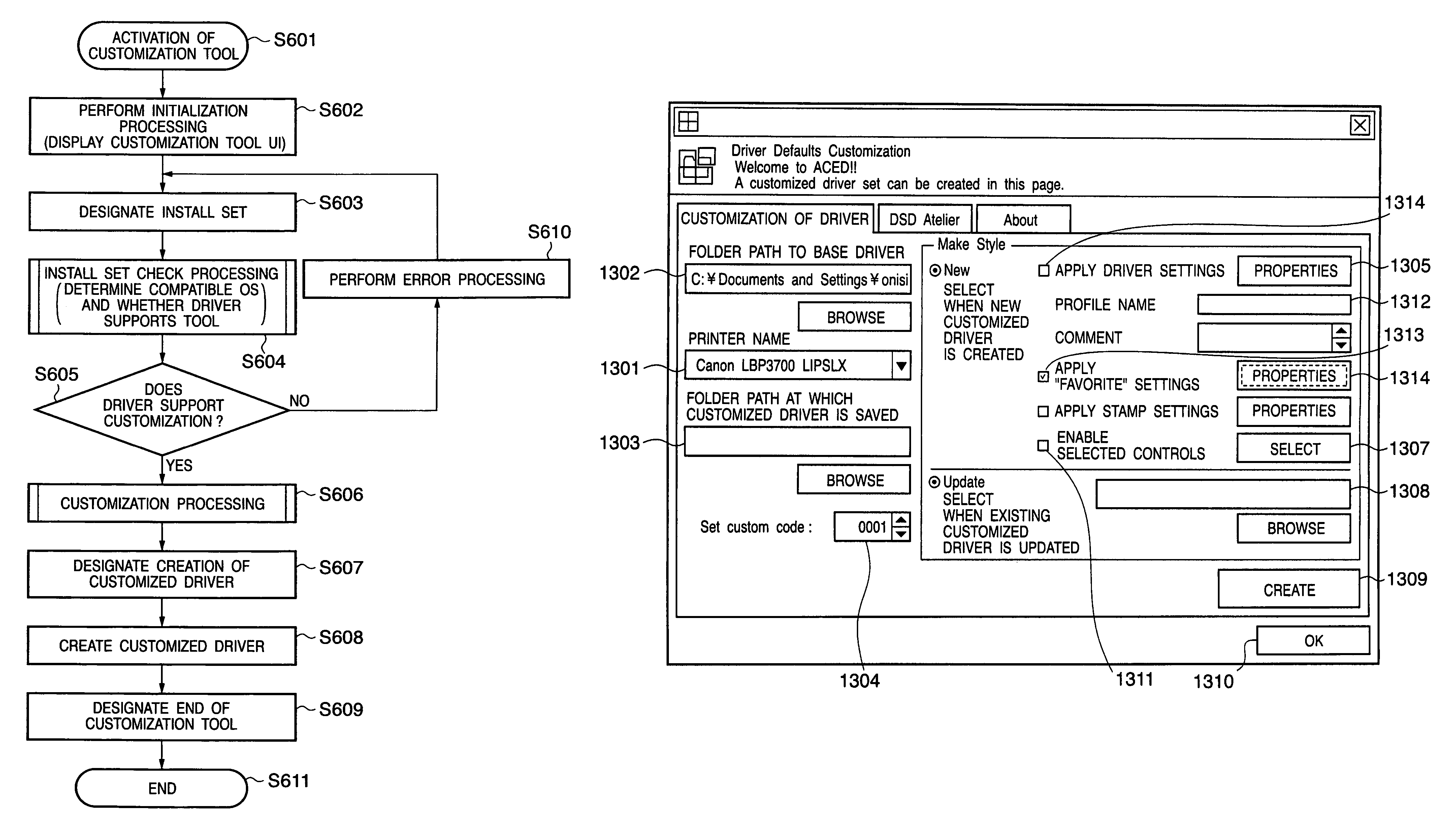 Information processing apparatus for customizing printer driver program, and method of customizing printer driver program