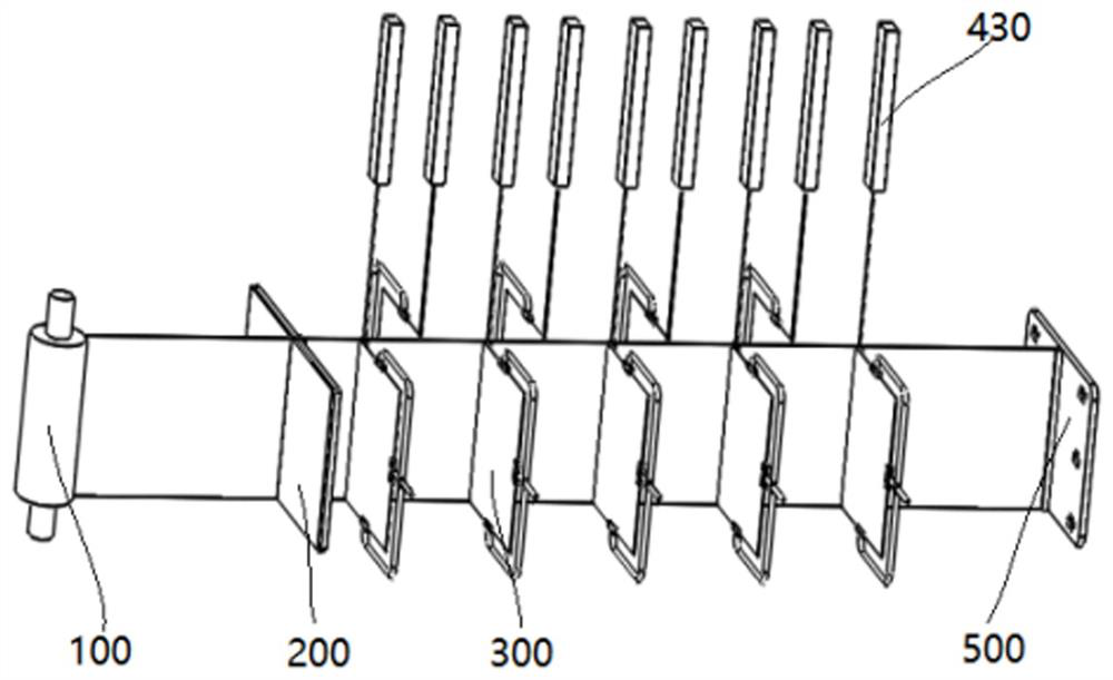 Lithium battery core lamination device and use method thereof