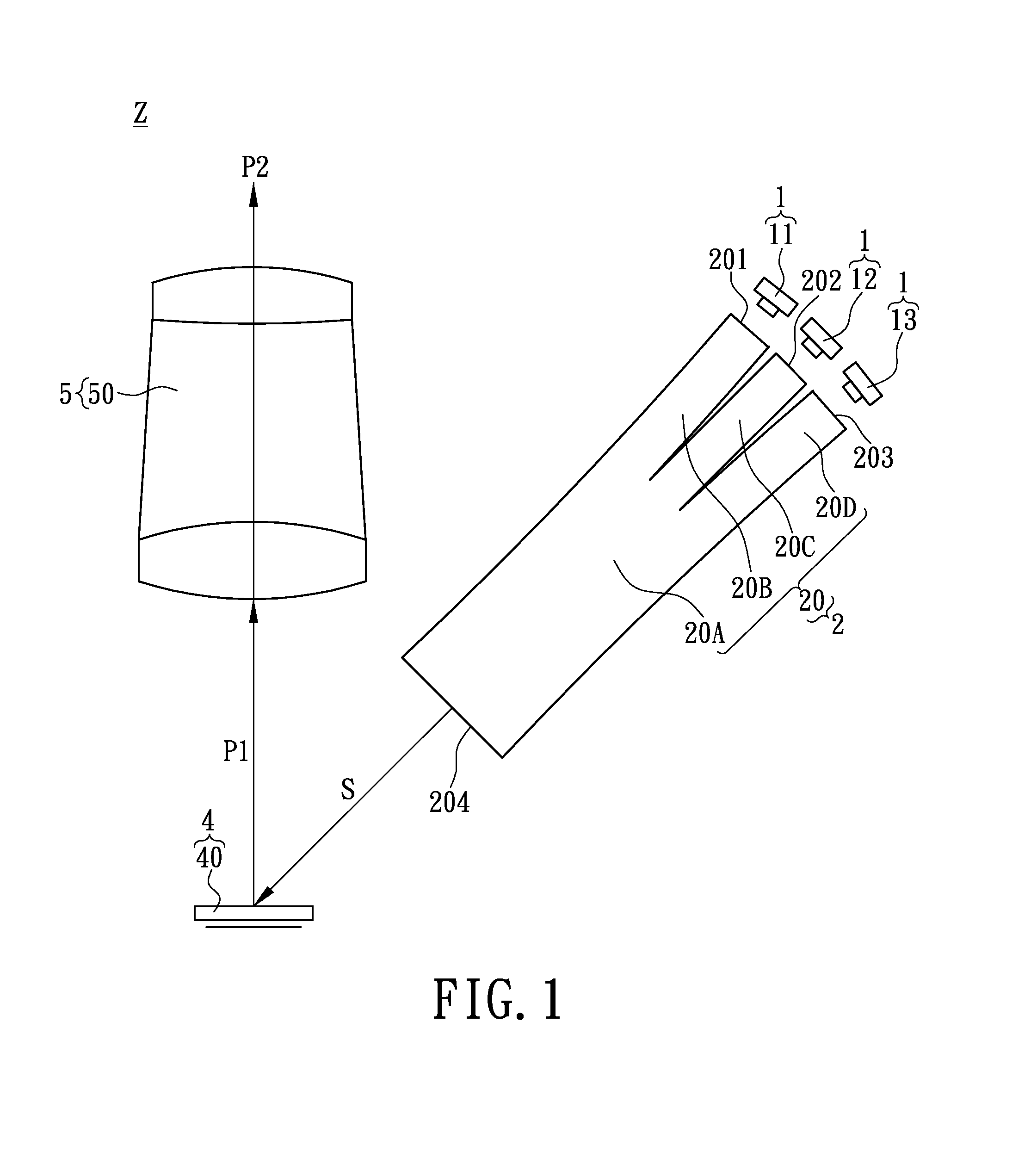 Projection device for increasing light-transmitting efficiency