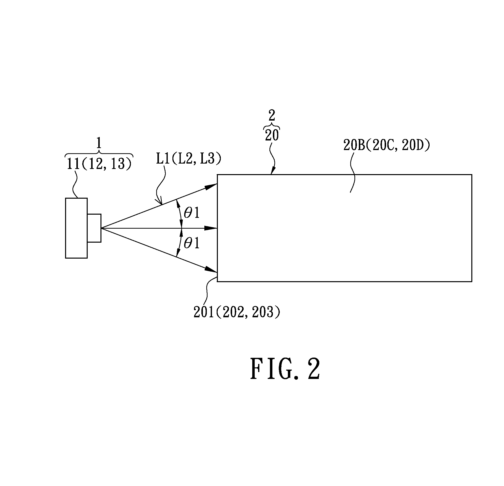 Projection device for increasing light-transmitting efficiency