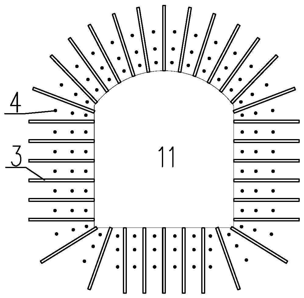 Tunnel-before-wall-type crossed tunnel portal excavation supporting construction method