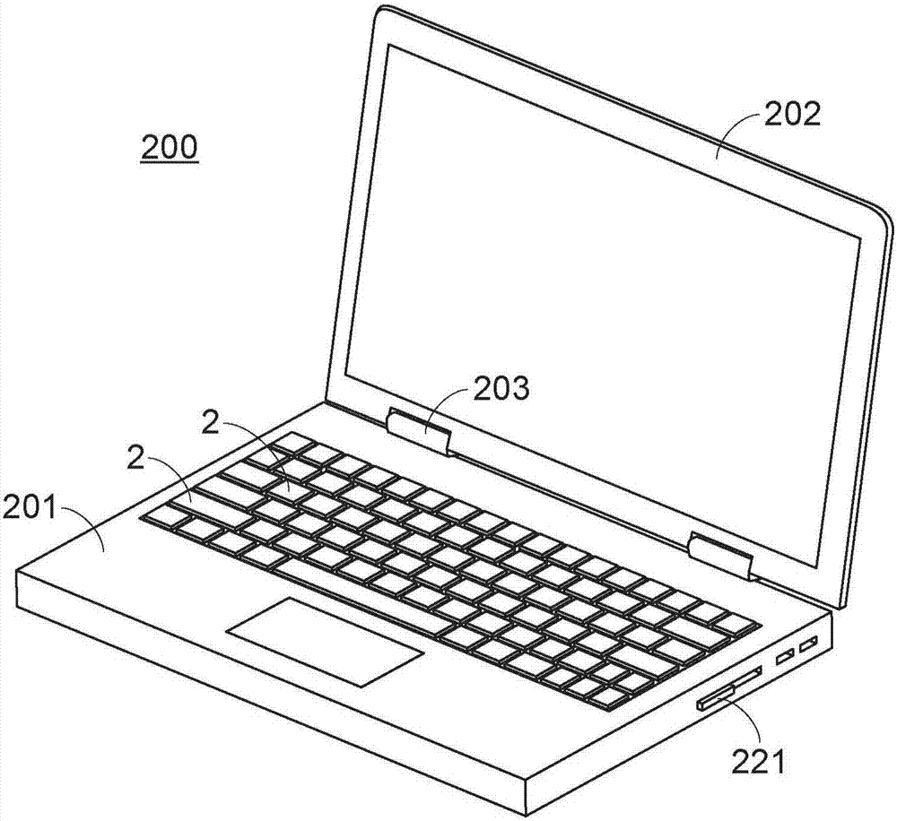 Press key structure